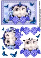 Kittens and Butterflies Topper and Decoupage
