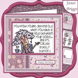 STELLA HOLE BETWEEN YOUR BOOBS 7.5 Humorous Decoupage & Insert Mini Kit