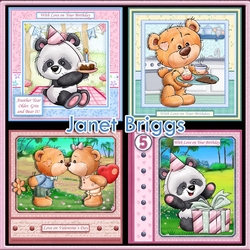 CUTE PANDAS AND BEARS 7.5 Decoupage & Insert Bumper Kit