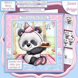 PANDA & CUPCAKE 7.5 Decoupage & Insert Kit