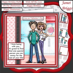 BEING WITH YOU Humorous Young Ones 7.5 Decoupage & Insert Mini Kit