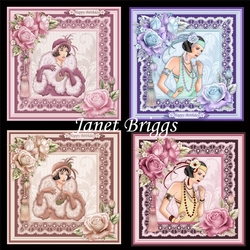 ART DECO LADIES 7.5 Decoupage & Inserts Bumper Kit
