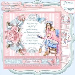 THE CAT LADY ROSES & VERSE 7.5 Decoupage & Insert Mini Kit