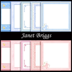 NEW BABY BOY & NEW BABY GIRL 7.5 Blue & Pink Blank Inserts