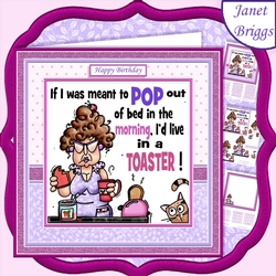 POP OUT OF BED 7.5 Humorous Decoupage & Insert Mini Kit