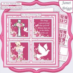 CHRISTENING or BAPTISM Girl Child or adult 7.5 Quick Layer Card