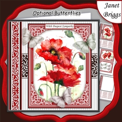 POPPIES & BUTTERFLIES All Occasions Quick Card & Insert Mini Kit