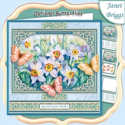 DAFFODILS & BUTTERFLIES All Occasions Quick Card & Insert Mini Kit