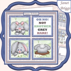 NOT ANOTHER GREY HARE 7.5 Humorous Quick Layer Card Mini Kit