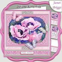 PINK POPPIES All Occasions 7.5 Quick Card & Insert Mini Kit