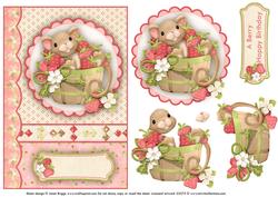 A Berry Happy Birthday Topper and Decoupage