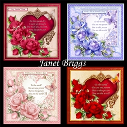 VERSES ROSES & HEARTS 7.5 Decoupage & Inserts Bumper Kit