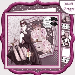 CLASSY & FABULOUS MAROON 7.5 Decoupage & Insert Mini Kit
