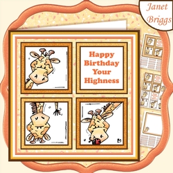 HAPPY BIRTHDAY YOUR HIGHNESS 7.5 Humorous Quick Layer Card Mini Kit