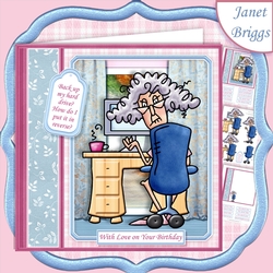 STELLA BACK UP MY HARD DRIVE 7.5 Humorous Decoupage & Insert Mini Kit