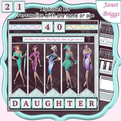 THE CATWALK 7.5 Alphabet and Age Quick Card Kit Create Any Name