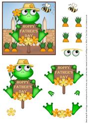 Hoppy Fathers Day Topper and Decoupage