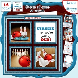 BOWLING NIGHT 7.5 Quick Layer Card & Ages Mini Kit