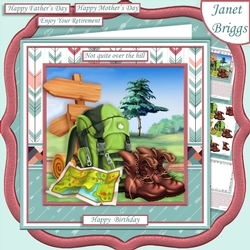 cup872084_68 - HIKING or CAMPING EQUIPMENT 7.5 Decoupage & Insert Mini Kit