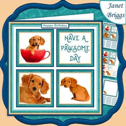 DACHSHUND PUPPY 7.5 Quick Layer Card & Insert Mini Kit