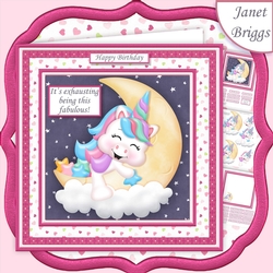 UNICORN ITS EXHAUSTING BEING THIS FABULOUS 7.5 Decoupage Mini Kit