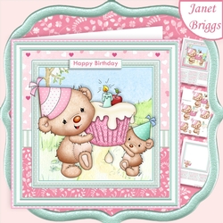 TEDS CUPCAKE PARTY 7.5 Decoupage & Insert Mini Kit