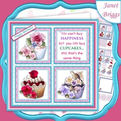 CUPCAKE HAPPINESS SQUARES 7.5 Quick Layer Card & Insert Mini Kit