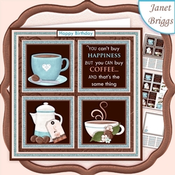 COFFEE HAPPINESS SQUARES 7.5 Quick Layer Card & Insert Mini Kit