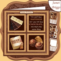 CHOCOLATE HAPPINESS SQUARES 7.5 Quick Layer Card & Insert Mini Kit