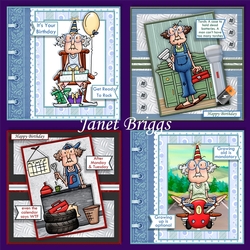 GUS Humorous Male Birthday Fathers Day Retirement Decoupage Bumper Kit