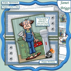 GUS & DEAD BATTERIES 7.5 Humorous Decoupage & Insert Mini Kit