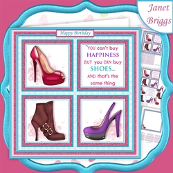 BRIGHT SHOE HAPPINESS SQUARES 7.5 Quick Layer Card & Insert Mini Kit