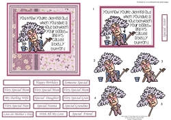 STELLA HOLE BETWEEN YOUR BOOBS 5x5 Humorous Decoupage Sheet