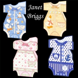 NEW BABY OUTFITS Shaped Cards & Decoupage Bumper Kit