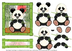 Panda - Bamboo Diet Topper and Decoupage