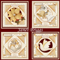GOLD & WHITE CHRISTMAS 7.5 Decoupage & Insert Bumper Kit