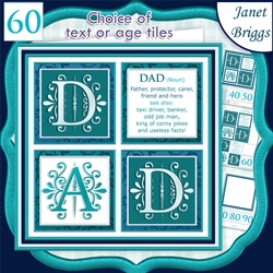 DAD DEFINITION SQUARES 7.5 Humorous Birthday or Fathers Day Quick Layer Card