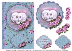 Purrfect Day Card Front and Decoupage