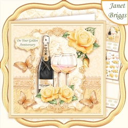 CHAMPAGNE CELEBRATIONS GOLD 7.8 Decoupage & Insert Mini Kit