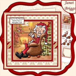 GUS NAUGHTY LIST 7.5 Humorous Christmas Decoupage & Insert Mini Kit
