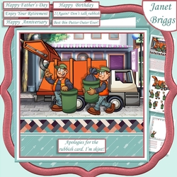 REALLY RUBBISH CARD Humorous 7.5 Decoupage & Insert Various Occasions