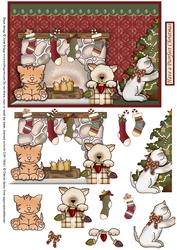 Have a Purrfect Christmas Topper and Decoupage