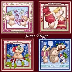 CUTE MICE & PALS 7.5 Christmas Decoupage & Inserts Bumper Kit