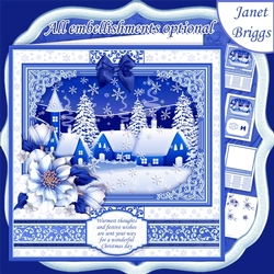 WINTER HAMLET Christmas 7.8 Quick Layer Card or Decoupage Kit