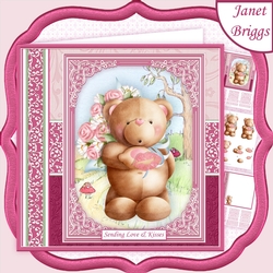 SENDING KISSES All Occasions 7.5 Decoupage & Insert Mini Kit