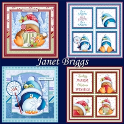 CUTE ROBINS & PENGUINS Christmas 7.5 Decoupage & Quick Cards Bumper Kit