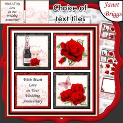 ANNIVERSARY ROSE SQUARES 7.5 Quick Layer Card & Insert Mini Kit