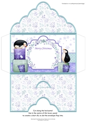 Christmas Money Wallet Gift Voucher Envelope PENGUIN PARTY