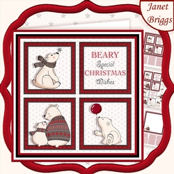 CHRISTMAS POLAR BEAR SQUARES 7.5 Quick Layer Card & Insert