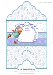 Christmas Money Wallet Gift Voucher Envelope SKATING REINDEER